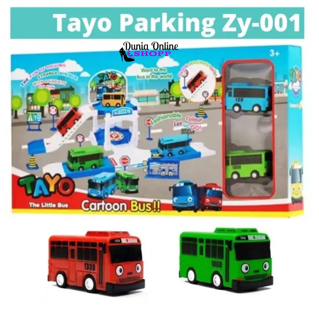 Mainan Tayo | Diecast Tayo | Mainan Mobil Anak Bus Tayo Play Set ZY001