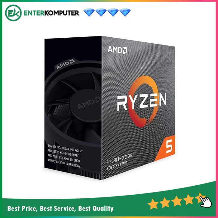 AMD Ryzen 5 5600X 3.7Ghz Up To 4.6Ghz Cache 32MB 65W AM4 [Box] - 6 Core - 100-100000065BOX - With AM