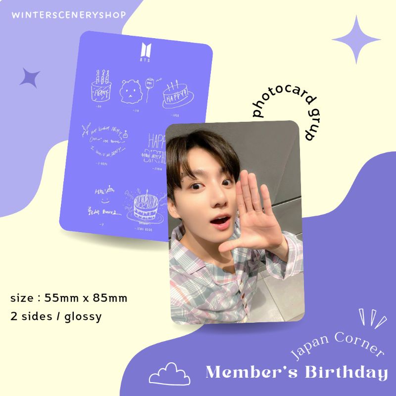 Photocard BTS - Member's Birthday Japan Corner 2022