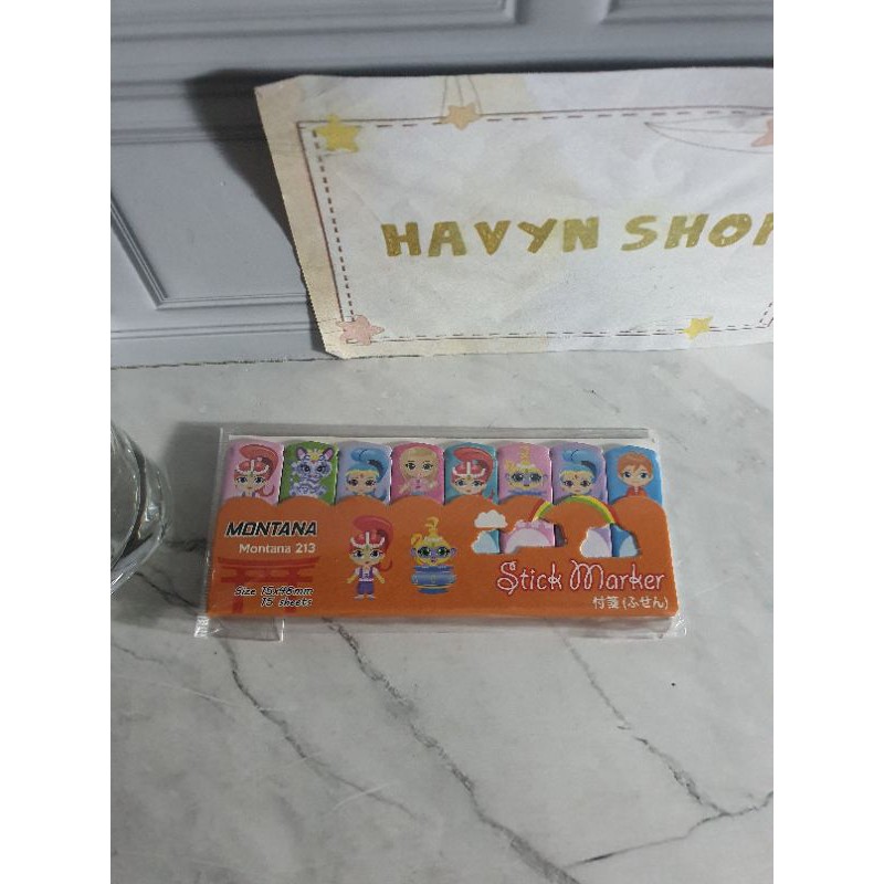 Post it KERTAS kecil (8) gambar/stick marker/pembatas kertas karakter/sticky notes/note marker-Aladin