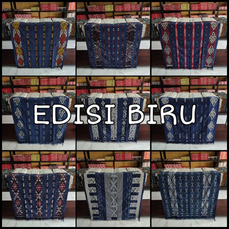 Kain Tenun Ikat Troso Jepara Edisi Warna Biru