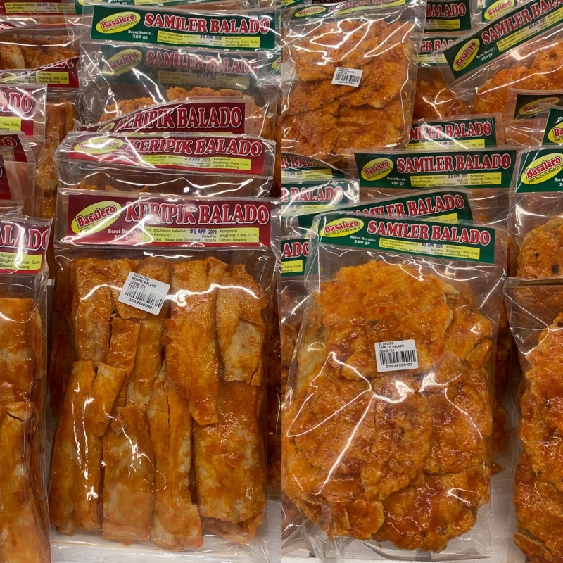 

BASALERO Keripik Balado 300gr / BASALERO Samiler Balado 250gr / BASALERO/Keripik/Balado/Samiler/singkong/PEDAS/MATANG/OLES/CABE/ASLI/MANIS/KRIPIK/OLEH/KHAS/SURABAYA