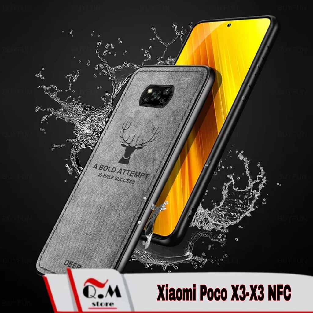 XIOMI PROMO Xiaomi Mi Poco X3 Poco X3 NFC Case Deer Premium 2IN1 Tempered Glass Layar Xiaomi Poco X3