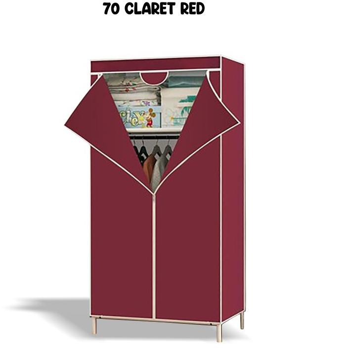 ♂ Lemari Portable Lemari Kain Sisi Ranjang Lemari Serbaguna Lemari Kain Resleting Lemari Gantungan K