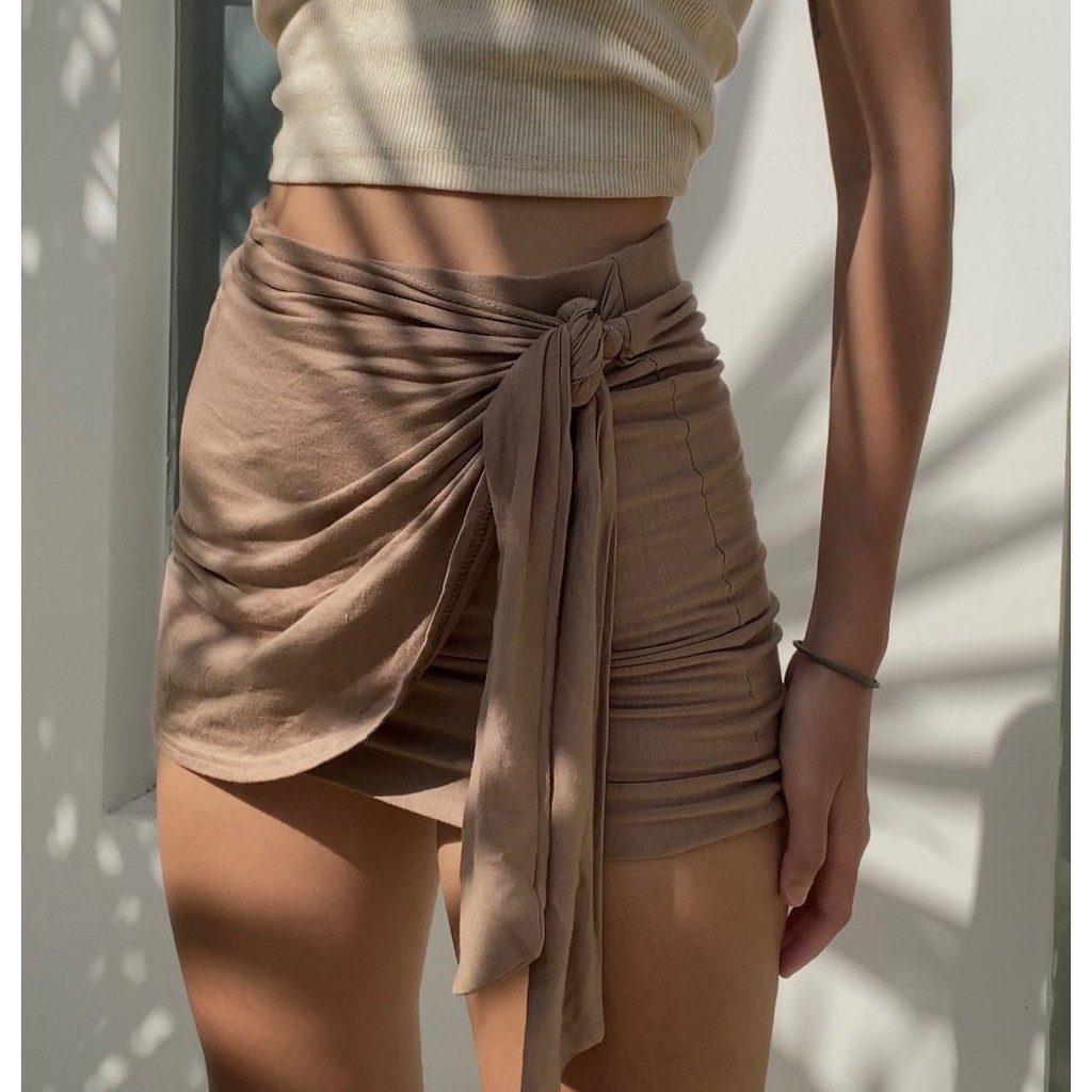 Herpalais Wrap Mini Skirt