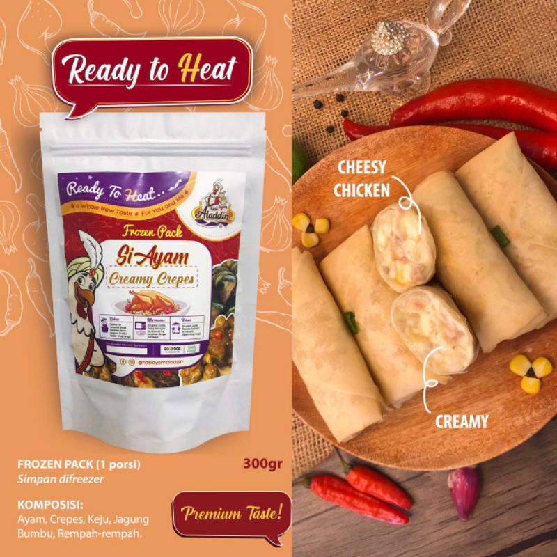 SI AYAM CREAMY CREPES - FROZEN FOOD (cemilan kekinian / keju / jajanan /mozarella /cheese pocket)