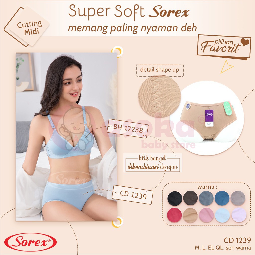 Sorex Cd Celana Dalam Wanita Basic Super Soft 1239 ASOKA