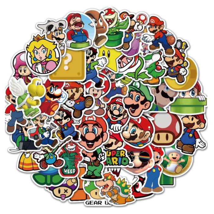 

Super Mario Bros Stickers Stiker Deco Bujo Koper Game Jepang Japan
