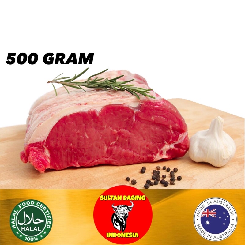 

DAGING SIRLOIN STEAK 500 GRAM (HAS LUAR) IMPORT DARI AUSTRALIA/ SIRLOIN HAS LUAR/SIRLOIN STEAK/STEAK