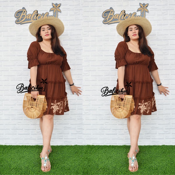 Balicihui Dress Melanie Dress Wanita Dress Jumbo Big Size Plus Size Dress Bali