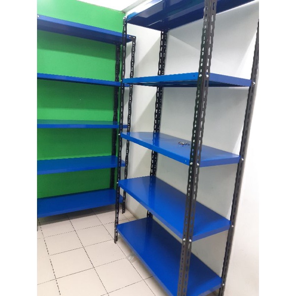 Rak besi siku lobang 5 susun L40x100x200 serbaguna