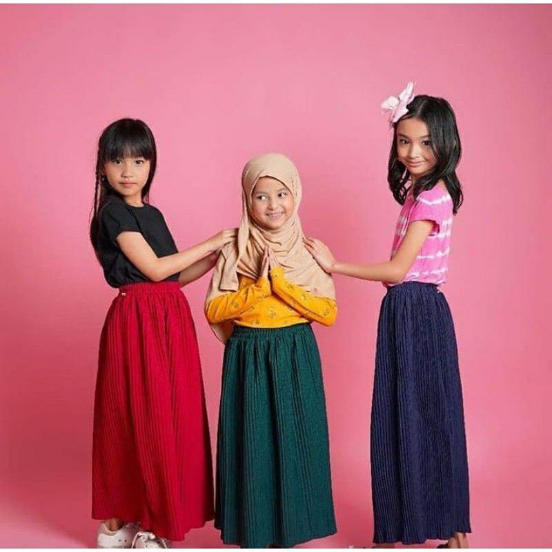 Rok Plisket Anak Part II Terlaris | Rok Anak Pom - Pom Best Seller