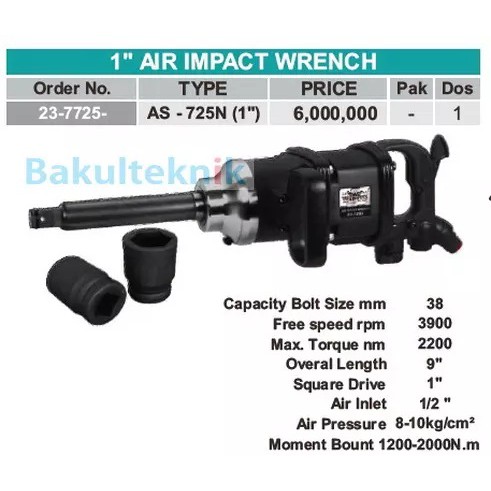 Air Impact Wrench Wipro 1in