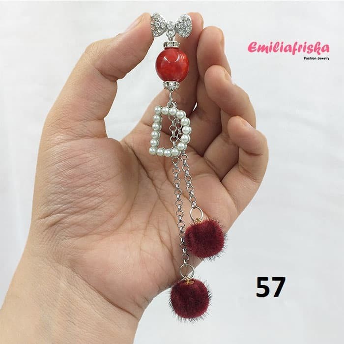 BROS DAGU POMPOM JUNTAI PANJANG AKSESORIS HIJAB KOREA MURAH IMPORT