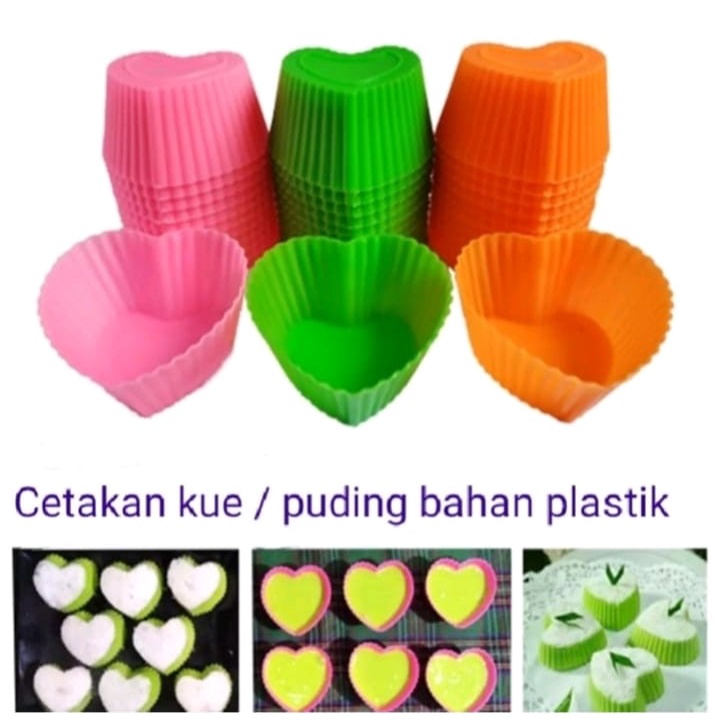 Cetakan Puding Agar-agar / Cetakan Jelly / Cetakan Putu Ayu / Cetakan Bolu Kukus / Cetakan Plastik ( isi 12pcs )