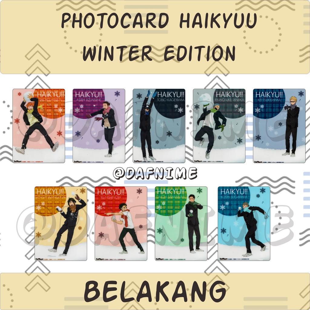 HAIKYUU WINTER EDITION PHOTOCARD