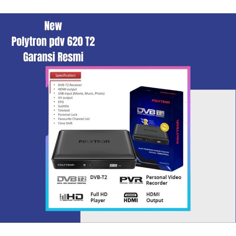 Receiver Tv digital Set top box dvb t2 polytron Tuner Tv Digital