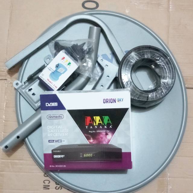 Parabola ninmedia venus 45cm lengkap receiver tanaka orion sky recomendasi