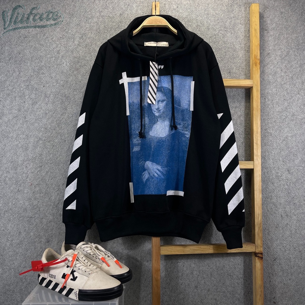 jaket hoodie off white monalisa mirror premium