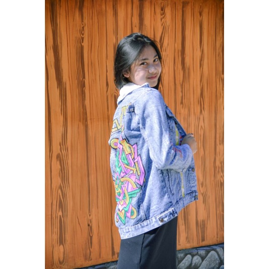JAKET LUKIS KUNINGAN -DENIM JAKET KUNINGAN PRIA DAN WANITA  TERLARIS- EKKLUSIF