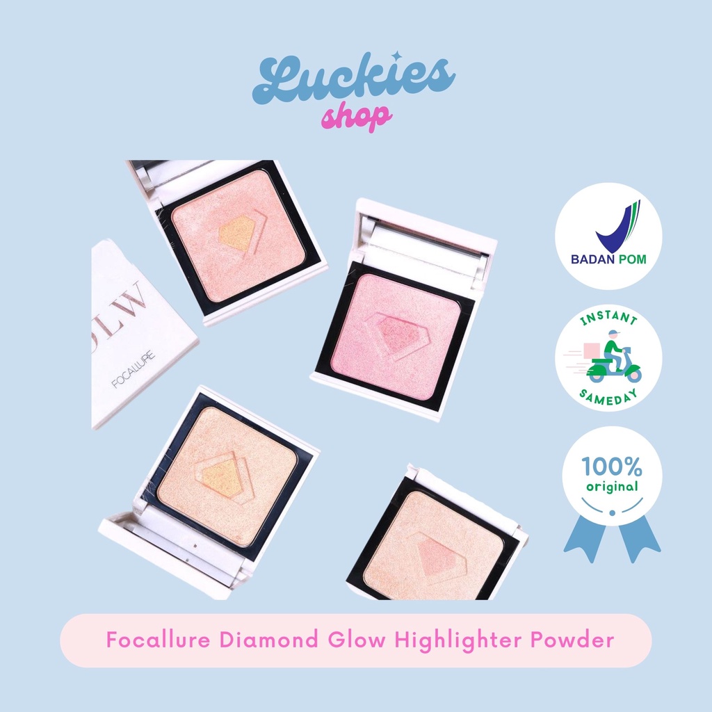 Official Distributor Focallure Diamond Glow Highlighter Powder Glitter FA81 Highlighter Diamond
