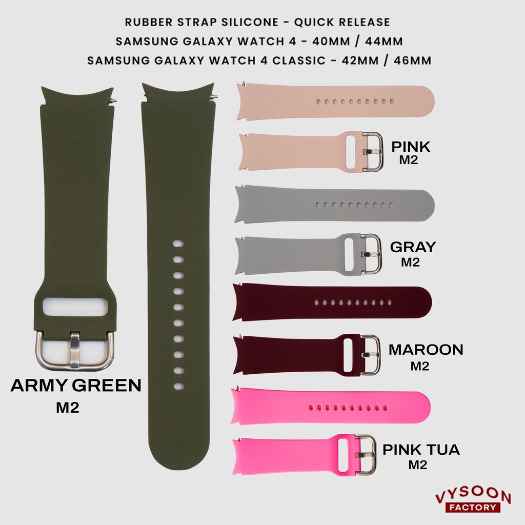 Strap Tali Rubber Karet Jam Samsung Galaxy Watch Classic 4 40 42 44 46