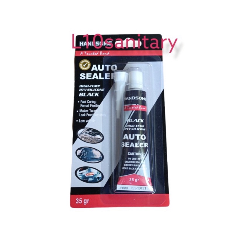 Lem Auto Sealer Black / Lem Silicone Auto Sealer Hitam / Lem Bemper Kaca Mobil Besar Kecil