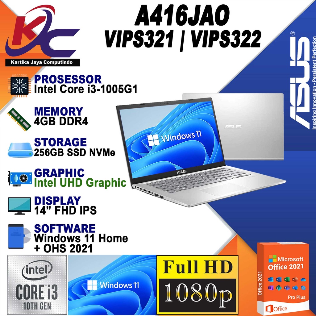 ASUS A416JAO - VIPS321 I3