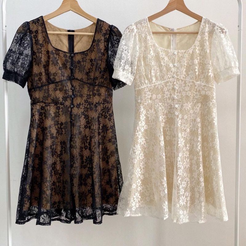 dress korea warna black