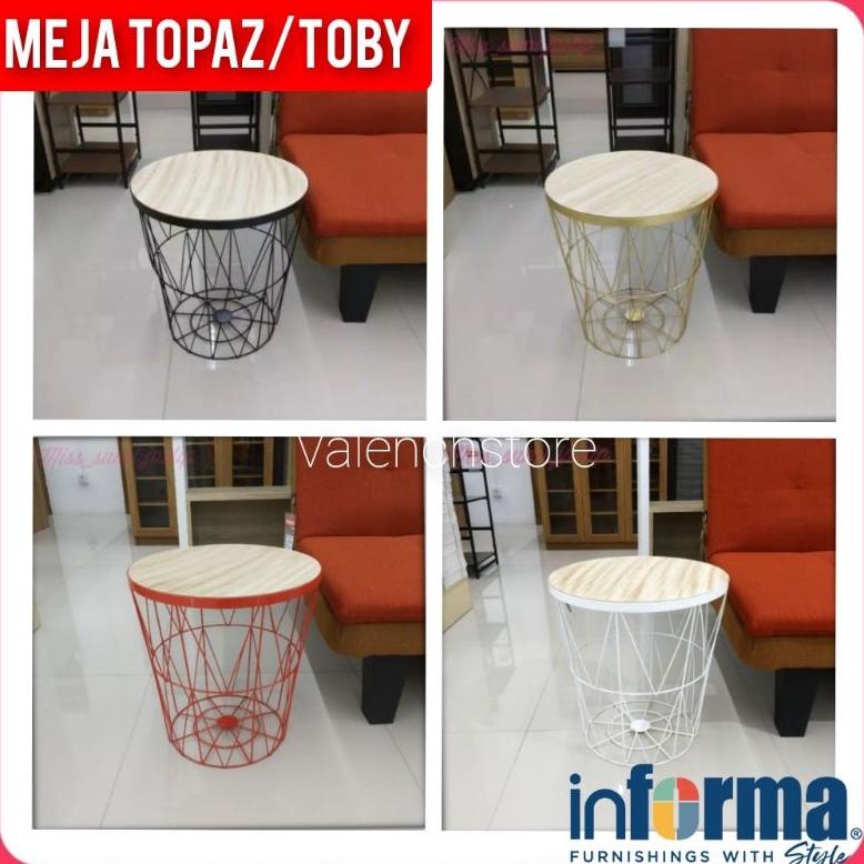 Free Ongkir Meja Topaz Minimalis Dengan Penyimpanan/ Topaz Informa / Meja Topaz Informa / Storage .,