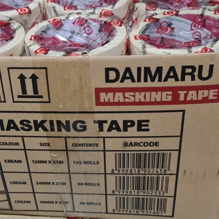 

Daimaru Masking Tape Lakban Kertas Warna Cream 48 mm x 21meter 1- Dus