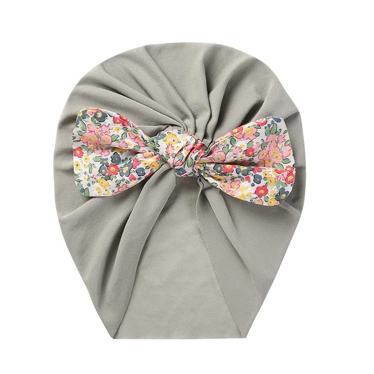 (pimenova) Turban Anak Bayi Pita Polos 0-3 tahun  Bandana Bayi Perempuan - Ciput Bayi lucu-Gray