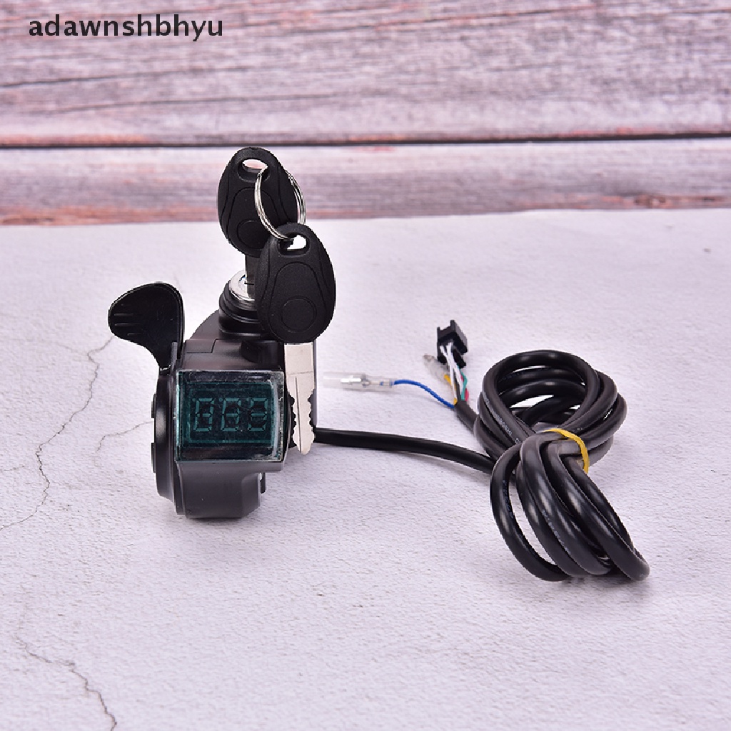 Adawnshbhyu Bikes Finger Thumb Throttle Dengan Power Switch LCD Display Switch Stang Grips