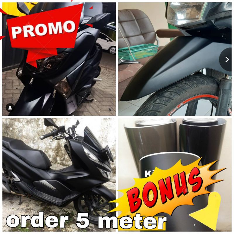 Stiker skotlet hitam doff skotlet hitam profix