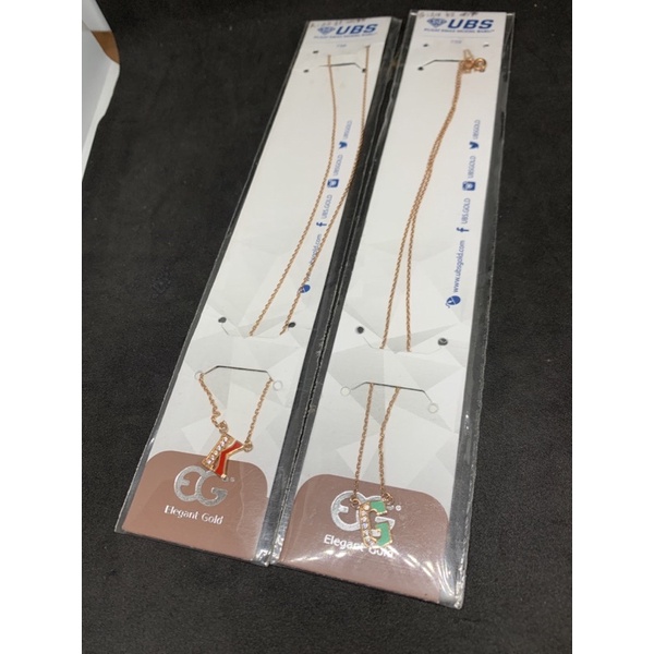 Kalung alfabet ubs kdr 75% huruf K,G, rose gold