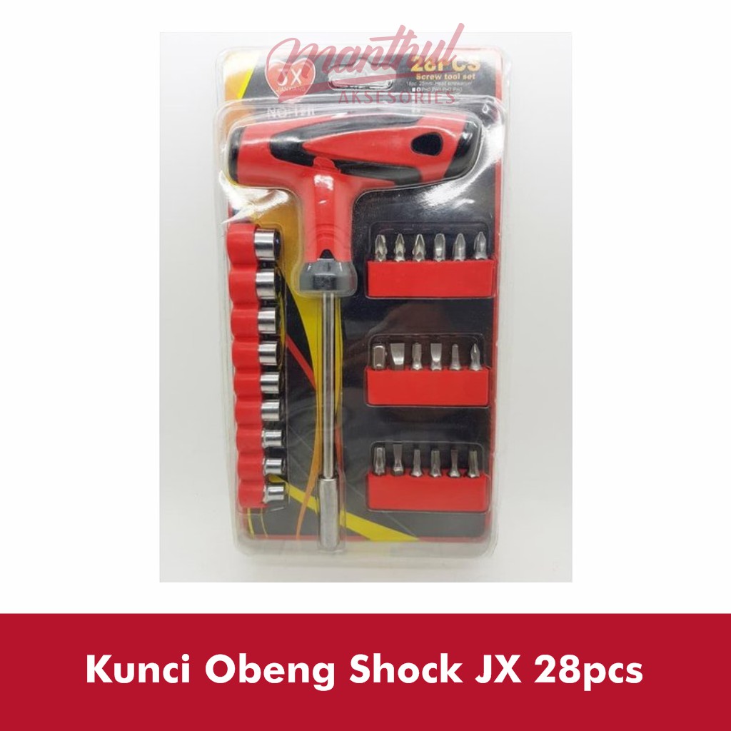 Kunci Obeng Shock JX 28pcs Multifungsi