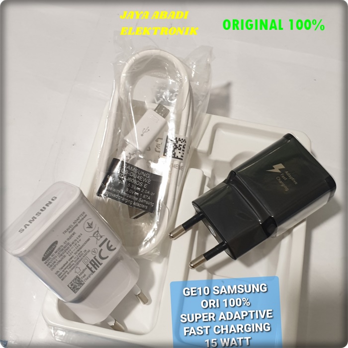 J10 SAMSUNG ORIGINAL ADAPTOR CHARGER SATU SET KABEL MICRO USB 15 WATT SUPPORT FAST CHARGING ADAPTOR CHARGE TRAVEL FLASH CASAN travel adapter androit casan quick charge quallcomm universal multi original volt gadget bisa untuk segala jenis merk handphone