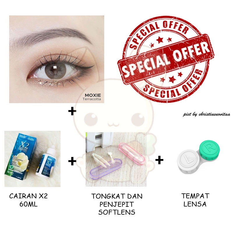 Softlens X2 Exoticon Moxie14.5mm - Normal - Paket Softlens Pemula