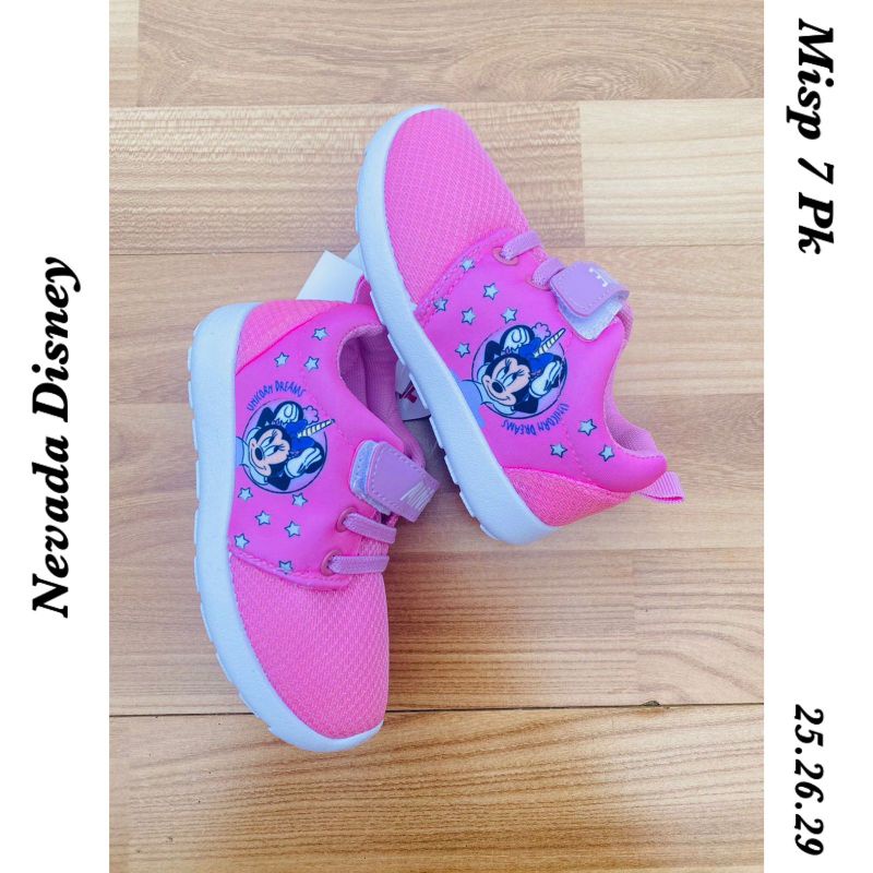 Sepatu Anak Lucu Pink Hitam Disney