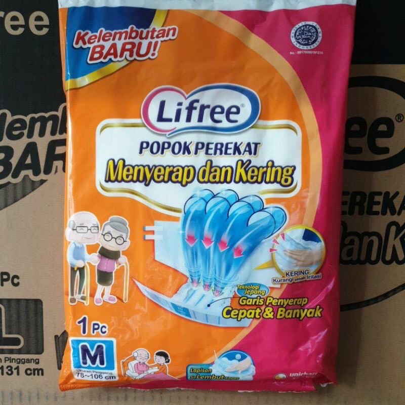 Lifree perekat popok dewasa M1 renceng