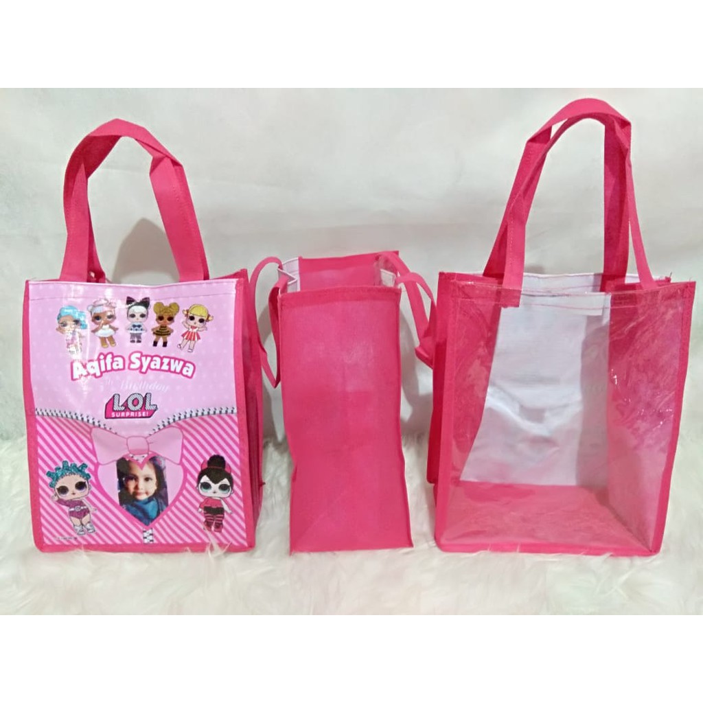 

FREE CETAK NAMA + DESAIN FP mika CUSTOM tas souvenir ulang tahun anak goodie bag ultah bermanfaat