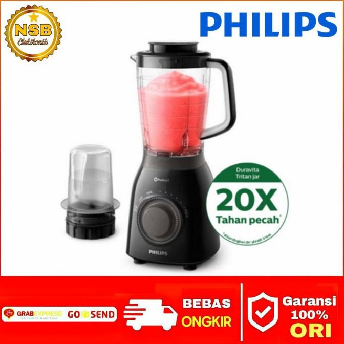 Blender Philips Plastik Kaca Gelas 3in1 Tritan Jar 2 Liter HR2157/90 -Alat Dapur