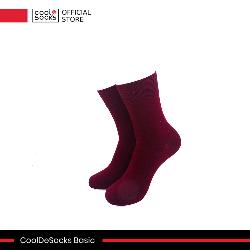 Kaos Kaki Polos CoolDeSocks Basic | Maroon - Warna Maroon