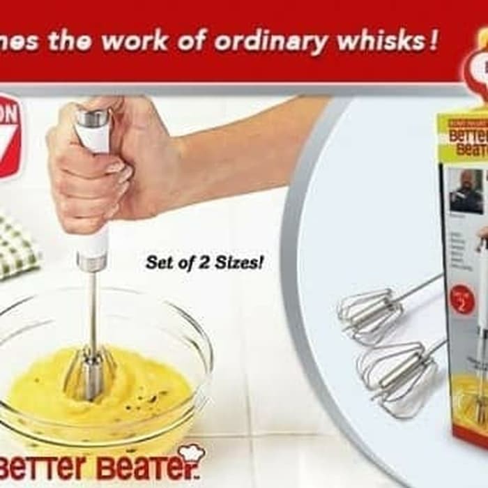 (COD) Better Beater Hand Mixer Otomatis (Manual) Harga 1 Set = 2 pcs