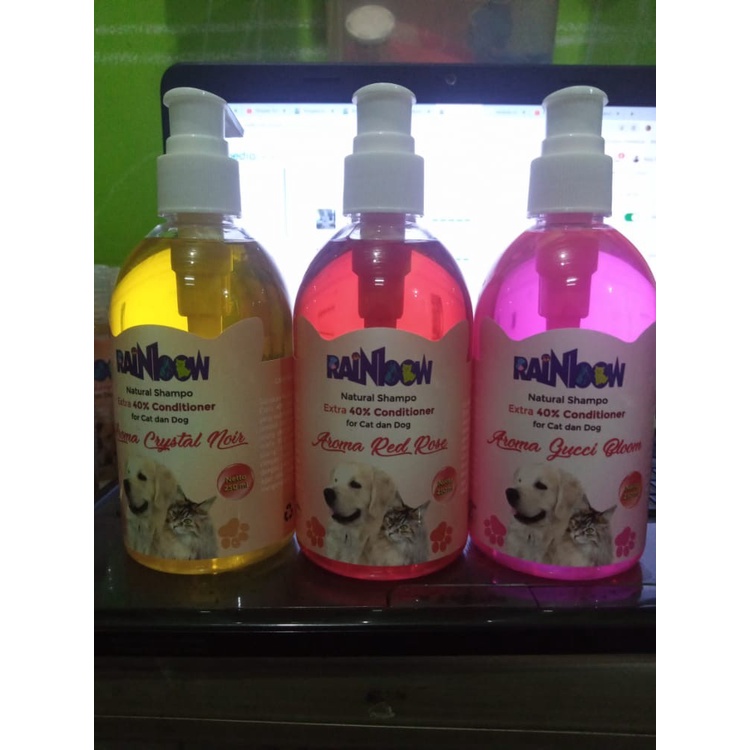 Rainbow natural shampoo untuk kucing dan anjing 250ml