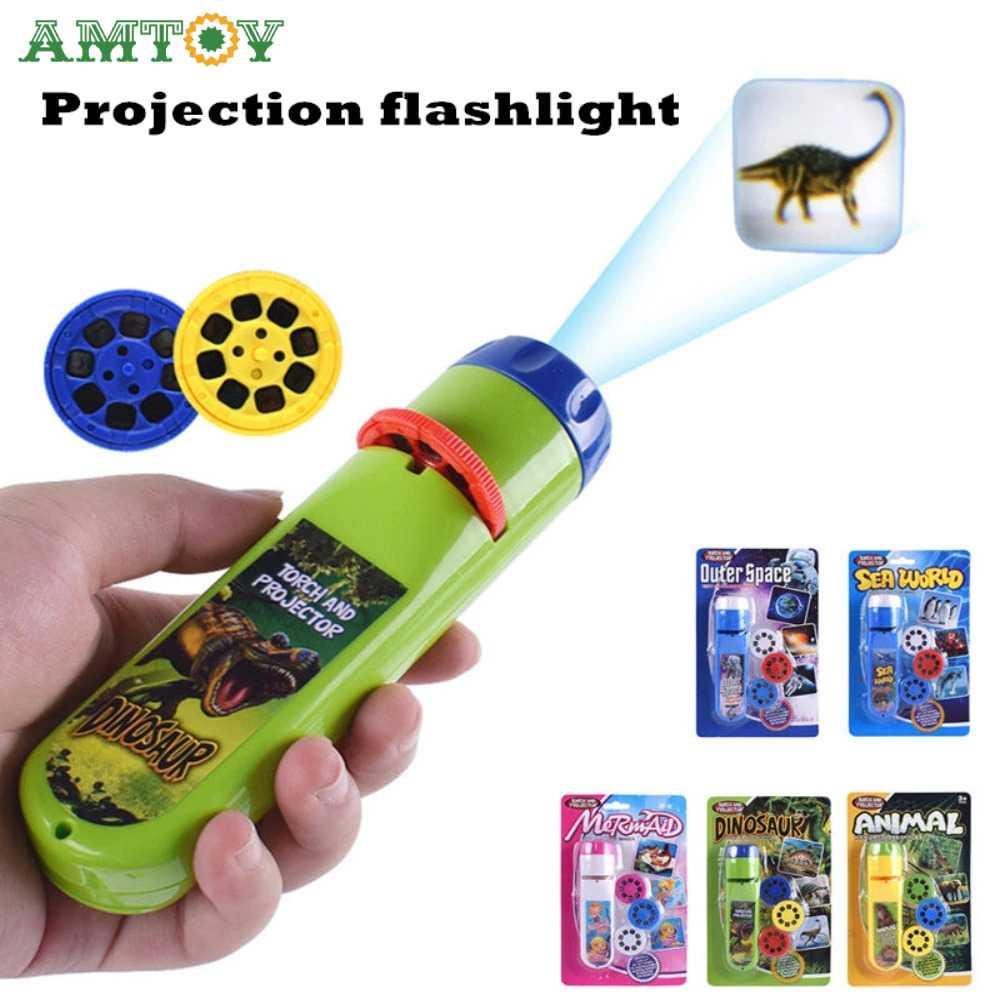 AMTOY Mainan Anak Projector Flashlight Animal with 3 Film - LTC726