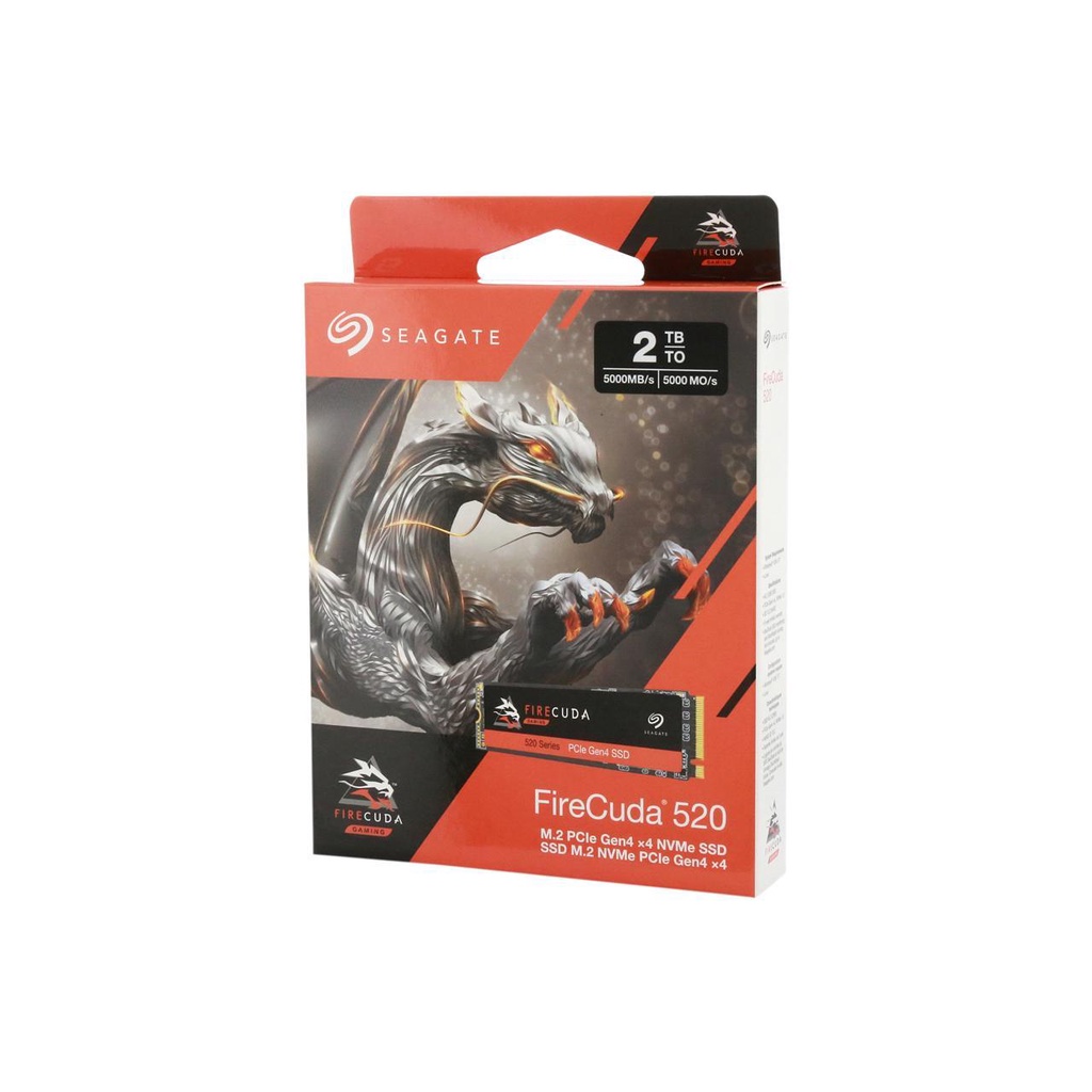 SEAGATE Firecuda SSD 520 2TB M.2 NVMe 1.3 SSD PCIe Gen4