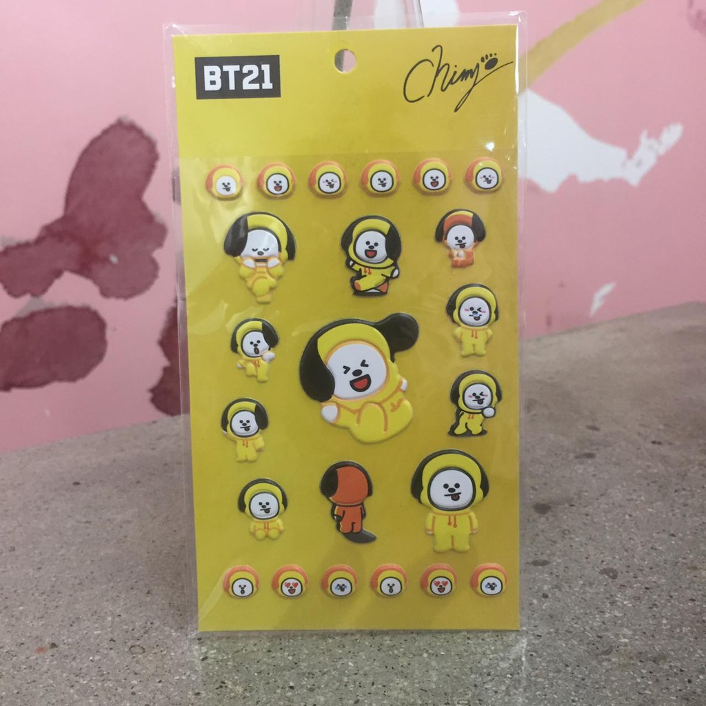 STICKER BT21 TIMBUL GAMBAR 3D BANGTANBOYS LABEL BERGAMBAR BT21 MURAH LUCU LABEL BANGTANBOYS IMPORT