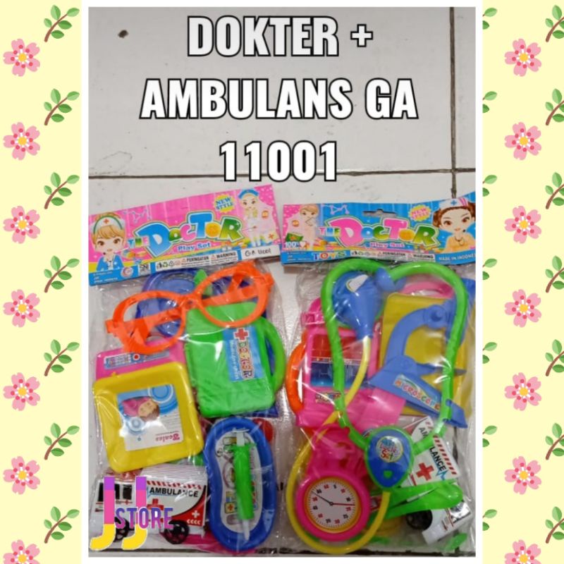 Mainan Anak Dokter Kantong GA 11001//Mainan anak dokter mobil ambulance dokteran doctor mainan eduka