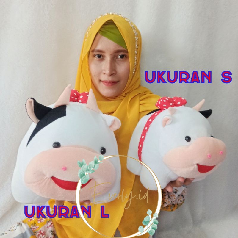 SNI l Boneka Sapi Mini Jumbo Melata Hitam Putih L XL Halus Lembut Premium Kado Hadiah Anak Pacar Cowok Cewek Laki Perempuan Pria Wanita Cowo Cewe Ulang Tahun Jadian Lucu Unik Gemes Gemoy Murah Impor